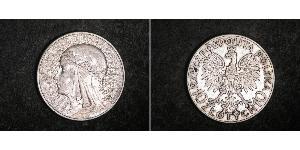 10 Zloty 波兰第二共和国 (1918 - 1939) 銀 雅德维加 (波兰国王)