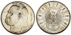 10 Zloty 波兰第二共和国 (1918 - 1939) 銀 约瑟夫·毕苏斯基