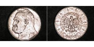 10 Zloty 波兰第二共和国 (1918 - 1939) 銀 约瑟夫·毕苏斯基