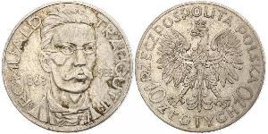 10 Zloty 波兰第二共和国 (1918 - 1939) 銀 Romuald Traugutt