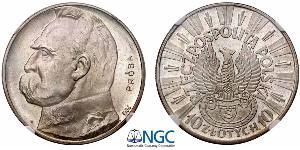 10 Zloty 波兰第二共和国 (1918 - 1939) 銀 约瑟夫·毕苏斯基