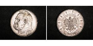 10 Zloty 波兰第二共和国 (1918 - 1939) 銀 约瑟夫·毕苏斯基