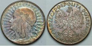 10 Zloty 波兰第二共和国 (1918 - 1939) 銀 雅德维加 (波兰国王)