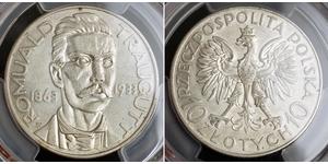 10 Zloty 波兰第二共和国 (1918 - 1939) 銀 Romuald Traugutt