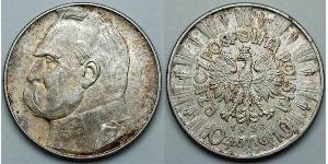 10 Zloty 波兰第二共和国 (1918 - 1939) 銀 约瑟夫·毕苏斯基