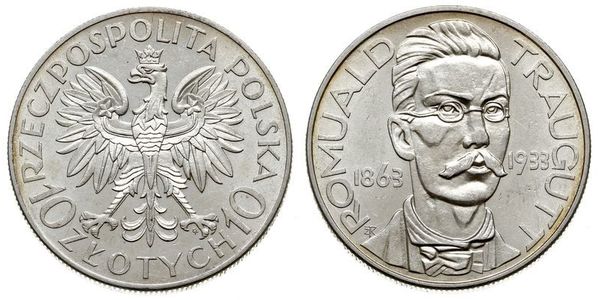 10 Zloty 波兰第二共和国 (1918 - 1939) 銀 Romuald Traugutt