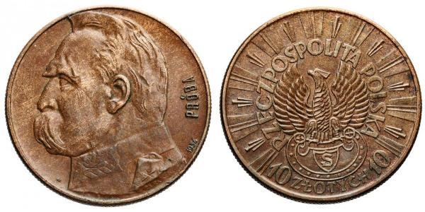 10 Zloty 波兰第二共和国 (1918 - 1939) 銀 约瑟夫·毕苏斯基