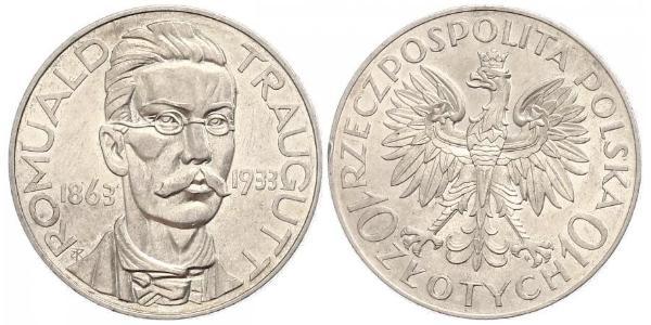 10 Zloty 波兰第二共和国 (1918 - 1939) 銀 Romuald Traugutt