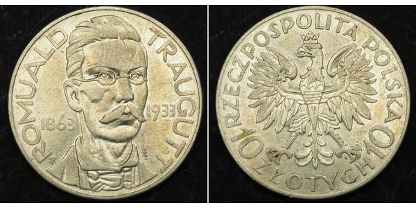 10 Zloty 波兰第二共和国 (1918 - 1939) 銀 Romuald Traugutt
