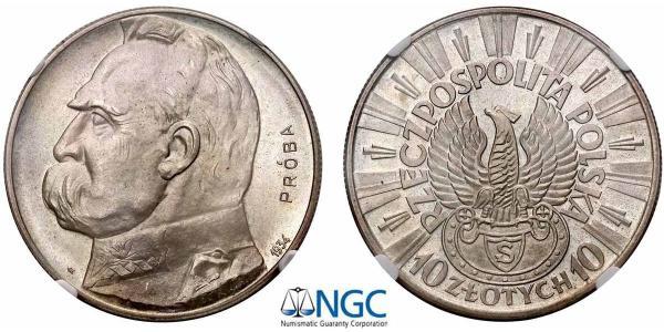 10 Zloty 波兰第二共和国 (1918 - 1939) 銀 约瑟夫·毕苏斯基