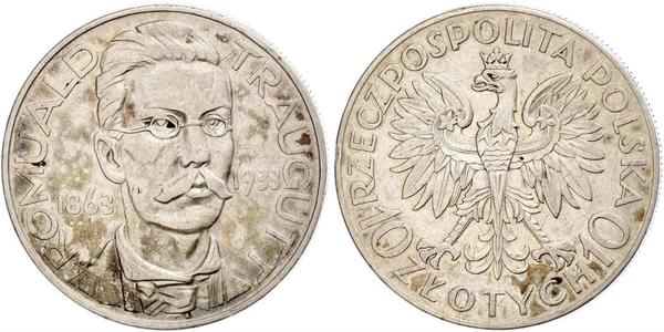 10 Zloty 波兰第二共和国 (1918 - 1939) 銀 Romuald Traugutt
