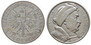 10 Zloty 波兰第二共和国 (1918 - 1939) / 波兰 銀 扬三世 (波兰)