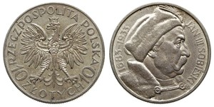 10 Zloty 波兰第二共和国 (1918 - 1939) / 波兰 銀 扬三世 (波兰)