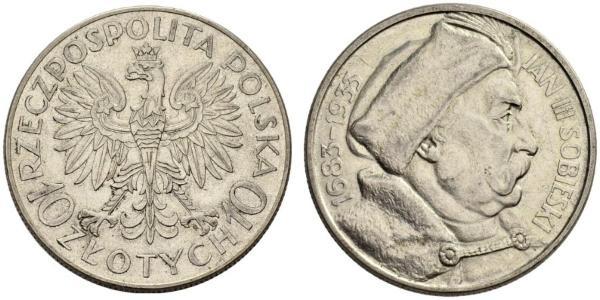 10 Zloty 波兰第二共和国 (1918 - 1939) / 波兰 銀 扬三世 (波兰)