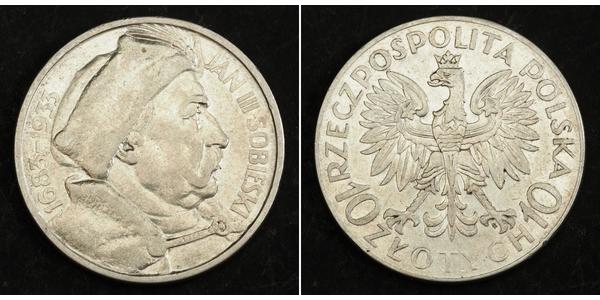 10 Zloty 波兰第二共和国 (1918 - 1939) / 波兰 銀 扬三世 (波兰)