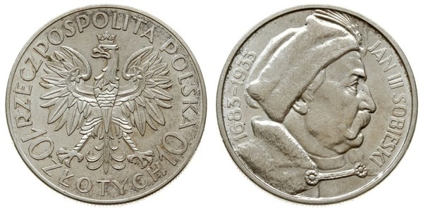10 Zloty 波兰第二共和国 (1918 - 1939) / 波兰 銀 扬三世 (波兰)