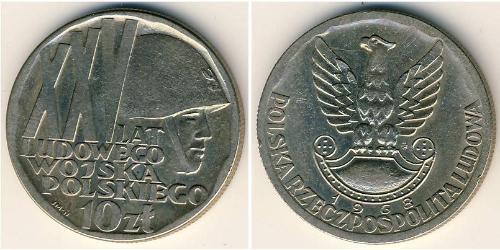 10 Zloty 波兰人民共和国 (1944 - 1989) 銅/镍 