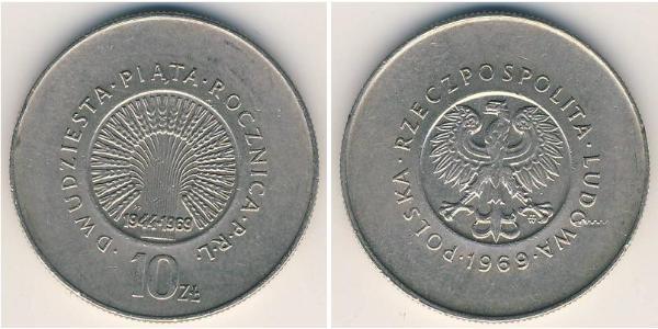 10 Zloty 波兰人民共和国 (1944 - 1989) 銅/镍 