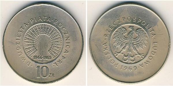 10 Zloty 波兰人民共和国 (1944 - 1989) 銅/镍 