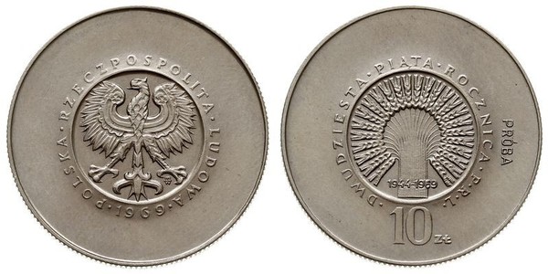 10 Zloty 波兰人民共和国 (1944 - 1989) 銅/镍 