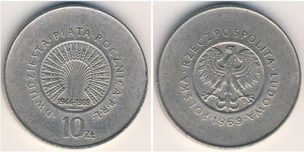 10 Zloty 波兰人民共和国 (1944 - 1989) 銅/镍 