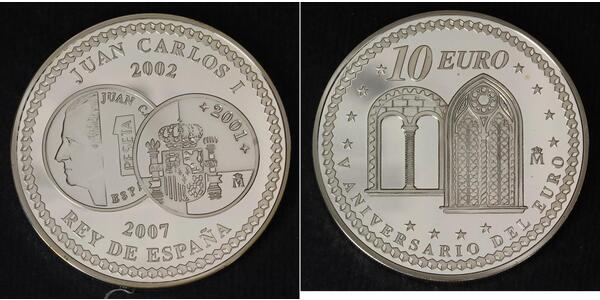 10 Євро Королівство Іспанія (1976 - ) Срібло Хуан Карлос I (1938 - )