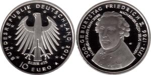 10 Євро Федеративна Республіка Німеччина (1990 - ) Срібло 