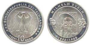 10 Євро Федеративна Республіка Німеччина (1990 - ) Срібло 