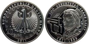 10 Євро Федеративна Республіка Німеччина (1990 - ) Срібло 