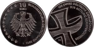 10 Євро Федеративна Республіка Німеччина (1990 - ) Срібло 