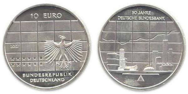 10 Євро Федеративна Республіка Німеччина (1990 - ) Срібло 