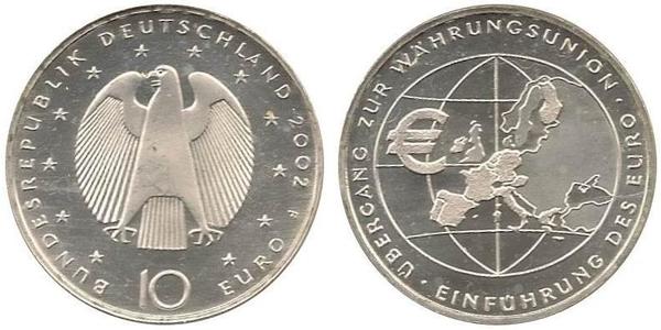 10 Євро Федеративна Республіка Німеччина (1990 - ) Срібло 