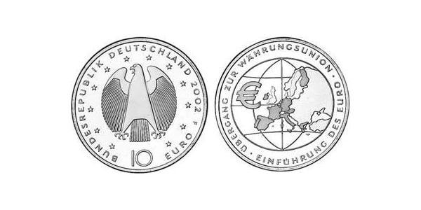 10 Євро Федеративна Республіка Німеччина (1990 - ) Срібло 