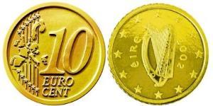 10 Євроцент Ірландія (1922 - ) Цинк/Олово/Мідь/Алюміній 
