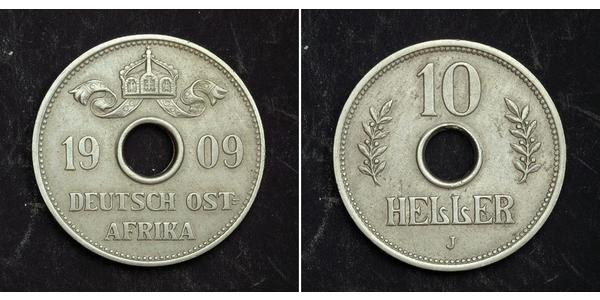10 Гелер Німецька Східна Африка (1885-1919) Нікель/Мідь 