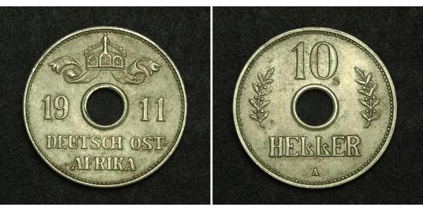 10 Гелер Німецька Східна Африка (1885-1919) Нікель/Мідь 