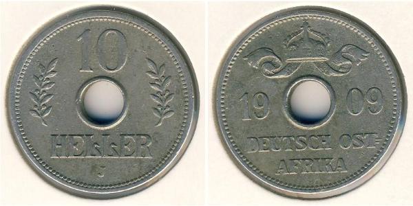 10 Геллер Германская Восточная Африка (1885-1919) Никель/Медь 