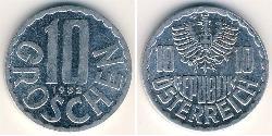 10 Grosh Republic of Austria (1955 - ) Aluminium 
