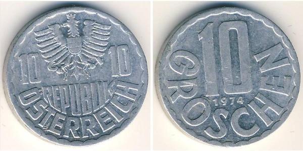 10 Грош Австрийская Республика(1955 - ) Алюминий 
