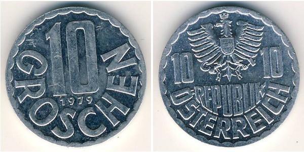 10 Грош Оккупированная Австрия (1945-1955) Алюминий 