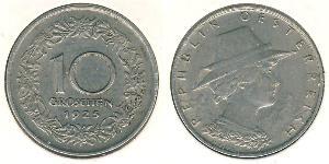 10 Грош Перша Австрійська Республіка (1918-1934) Нікель/Мідь 