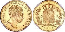 10 Гульден Велике герцогство Баден (1806-1918) Золото Louis I, Grand Duke of Baden (1763 - 1830)