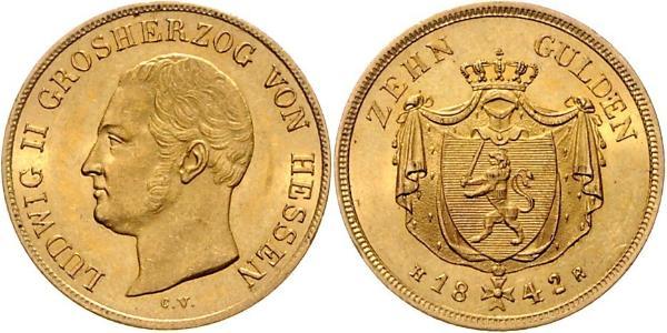 10 Гульден Великое герцогство Гессен (1806 - 1918) Золото Людвиг II (великий герцог Гессенский)