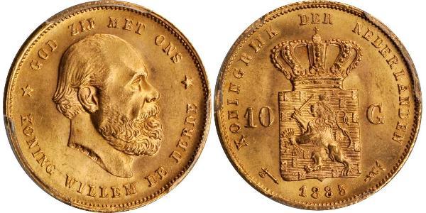 10 Гульден Королевство Нидерланды (1815 - ) Золото 