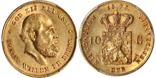 10 Гульден Королевство Нидерланды (1815 - ) Золото 