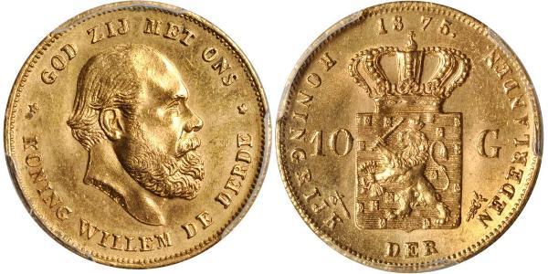 10 Гульден Королевство Нидерланды (1815 - ) Золото 
