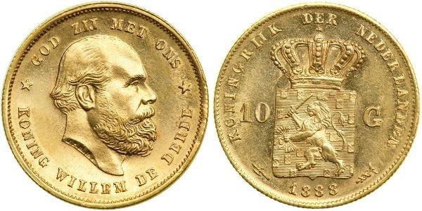 10 Гульден Королевство Нидерланды (1815 - ) Золото 