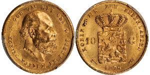 10 Гульден Королівство Нідерланди (1815 - ) Золото 