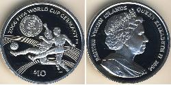 10 Dólar Islas Vírgenes Plata 