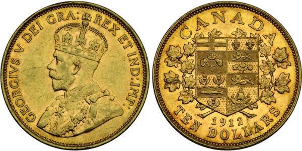 10 Долар Канада Золото Георг V (1865-1936)